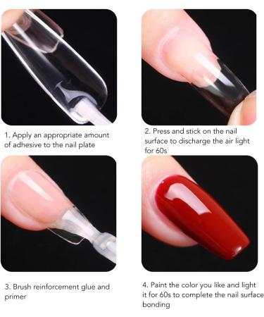 Long Clear Fake Nails Set Ultra Thin Breathable ABS Material Suitable for Acrylic Nails Dip Powder and Gel Polish 550 Pieces for Nail Salon Home DIY Weddings Halloween - Buy Online on SooperMarket.com