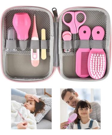 Nirelief Baby Grooming Kit - Newborn Care Set with Thermometer & Storage Case - Pink 8pcs - Buy Online on SooperMarket.com
