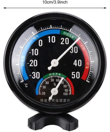 Reptile Thermometer Hygrometer 2 in 1 Reptile Terrarium Temperature Hygrometer Dial Gauges Reptile Thermometer for Lizard Tortoise Spider - Buy Online on SooperMarket.com