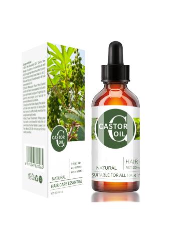 EONFAVE Organic Castor Oil - Hair Growth Oil - Castor Oil Cold Pressed to Strengthen Nourish Hair - Eyelash Growth Essential Oil - Improve Hair Loss and Nourishes Scalp