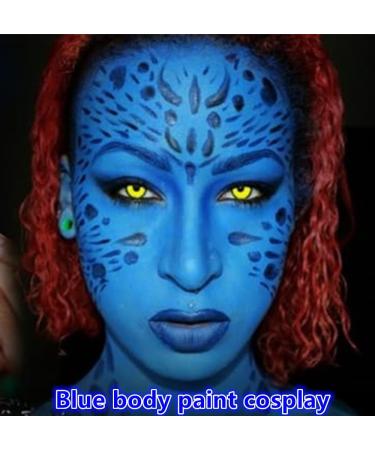 Go Ho Blue Cream Face Body Paint - Water-Based Makeup Kit for Kids Parties, Cosplay, Halloween - 2.37oz - Buy Online on SooperMarket.com
