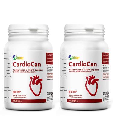 ALLBE CardioCan Softgels 1000mg Omega-3 Fish Oil & 30mg Alpha Lipoic Acid with Vitamin B6 B12 & Folate Supplement 2 Packs of 60 Heart Health Support & Antioxidant Servings(Per Serving:1 Capsule) 60 count (Pack of 2)