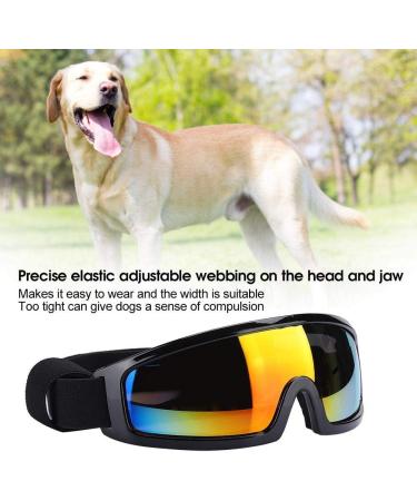 Dog Sunglasses Pet Fashion Goggles Wide View Dog Plastic Glasses for Wind Dust Snow Protection Adjustable Elastic Straps Pet Glassesfor Medium and Large Dogs(Black) - Buy Online on SooperMarket.com