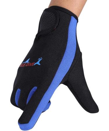 M-Black Blue Neoprene Diving Gloves for Water Sports - Ideal for Sailing and Paddling - Buy Online on SooperMarket.com