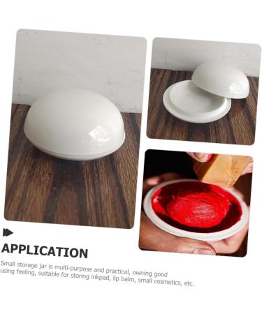 OSALADI Toiletry Containers Sample Containers Mini Containers Makeup Container Lotion Container Lip Balm Containers Small Jar with Lid Travel Storage Jar White Castor Oil Ceramics - Buy Online on SooperMarket.com