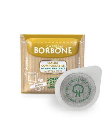 Caff Borbone coffee compostable pods recyclebare packaging gold mix - 150 pieces - compatible with ESE System paper pads 44 mm gold mixture 150 pieces (1 Pack)