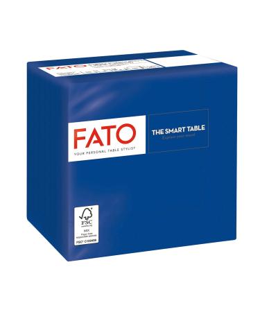 Fato disposable paper napkind ideal for aperitifs and cocktails pack with 100 napkins size 24x24 4-folded 2-layer color midnight blue 100% pure cellulose paper FSC night blue
