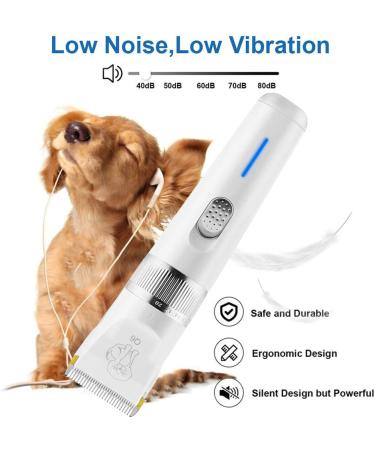2-Speed Dog Clippers Grooming Kit - Rechargeable, Low Noise Trimmer for Dogs & Cats - Buy Online on SooperMarket.com