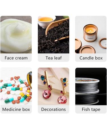 Yue Qin 15-Piece 10ml Aluminum Empty Jar Set - Travel Cream & Cosmetics Containers with Lids - Perfect for Lotions Creams and Mini Candles - Stylish Rose Gold Finish - Buy Online on SooperMarket.com