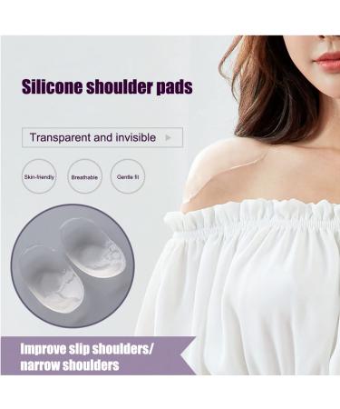 2 Pairs/4 PCS Silicone Shoulder Pads Invisible Shoulder Pads Anti-Slip Shoulder Push-Up Pads Shoulder Enhancer Adhesive Sticky Support Height Enhancer for Womens Clothing (Transparent +Skin) - Buy Online on SooperMarket.com
