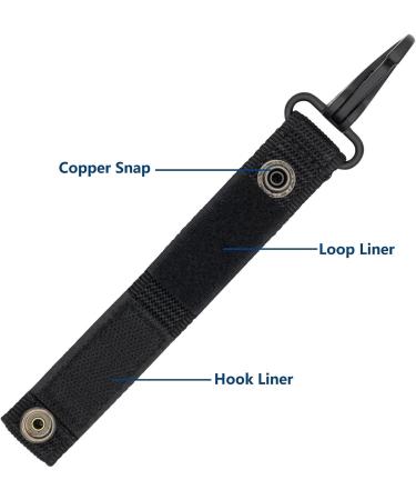 Dotacty Heavy Duty Belt Keeper Clip Key Holder with Nylon MOLLE Strap - Black - Buy Online on SooperMarket.com