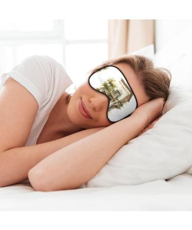 SSIMOO Antique Greek Soft Sleep Eye Mask with Roman Olive Branch - Breathable Travel Eye Patch for Women | Perfect Relaxation Gift - Buy Online on SooperMarket.com