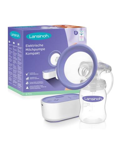 Lansinoh electrical milk pump compact - particularly small and quiet - ideal for pumping for at home and on the go - compatible with power bank 1 piece (1 pack) for at home and on the go single