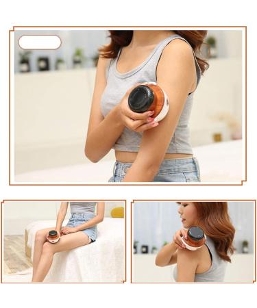 Samnuerly Electric GUA SHA Massager - Wireless Charging Hot-Stone Therapy Improved Blood Circulation - Wood Grain Design - Buy Online on SooperMarket.com