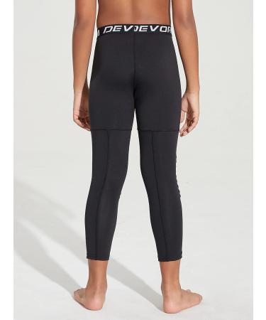 DEVOROPA Youth Boys' Compression Pants with Knee Pads - Black, Large - Buy Online on SooperMarket.com