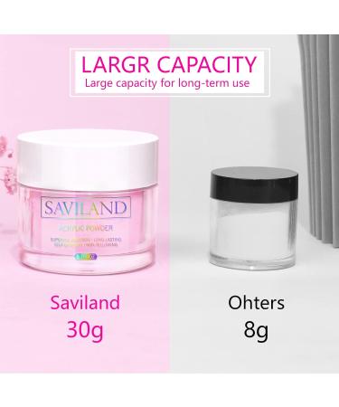 Saviland Light Pink Acrylic Powder 30g - French Manicure Nail Art Polymer for Extension & Carving - No Lamp Needed - Buy Online on SooperMarket.com