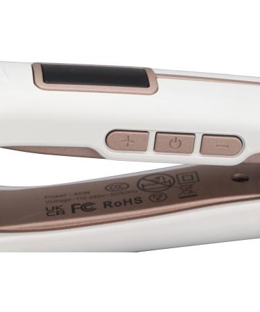 Buy 40W Professional Hair Straightener & Curler | Fast Heating Flat Iron - White US Plug 110-240V | International Shipping Available - Buy Online on SooperMarket.com
