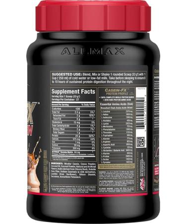 ALLMAX CASEIN-FX Chocolate 2lb & Creatine Monohydrate Micronized Creatine Powder for Strength and Muscle Recovery Gluten Free & Fast Absorbing 400g - Buy Online on SooperMarket.com