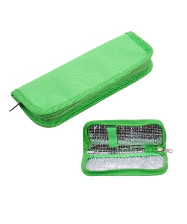 Insulin Cooler Travel Bag Portable Medical Cooler Bag Insulin Pen Carrying Case Portable Medical Cooler Bag for Diabetes Diabetic Supplies Portable and Insulated Travel Medicine Bag(Green)