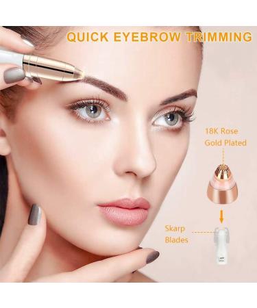 Greendhat Rose Gold Replacement Heads for Flawless Eyebrow Hair Remover - 5Pcs, Painless Trimmer Blades for Perfect Touch, Smooth Finish - As Seen On TV, 18K Gold-Plated - Buy Online on SooperMarket.com