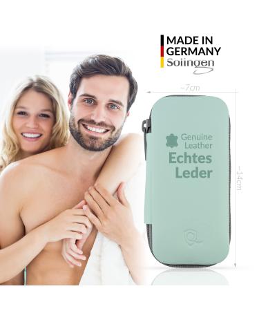 Marqus 7-Piece Manicure Set | Premium Solingen Quality | Real Leather Etui | Patented Glass Files for Hand & Foot Care - Perfect Gift for Men & Women - Buy Online on SooperMarket.com
