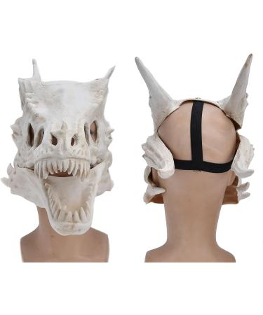 Scary Halloween Mask Latex Simulation Dinosaur Skull Mask Head Cover Halloween Skull Mask Scary Latex Full Head Realistic Masks for Halloween Costume Party Cosplay - Buy Online on SooperMarket.com