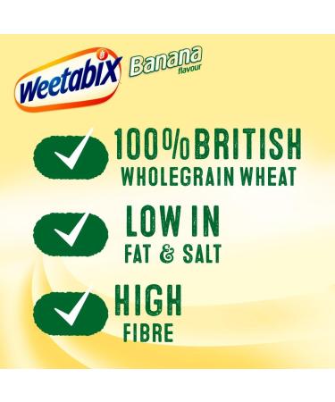 Wholegrain Wheat Biscuits Bundle which Contains Weetabix Banana Cereal Biscuits 24 Per Pack - Pack of 2 with Grocery List Card - Buy Online on SooperMarket.com