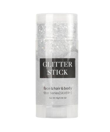 Buy Silver Glitter Stick Gel - Versatile Long Lasting Body Glitter for Parties | Easy to Clean - International Shipping Available - Buy Online on SooperMarket.com