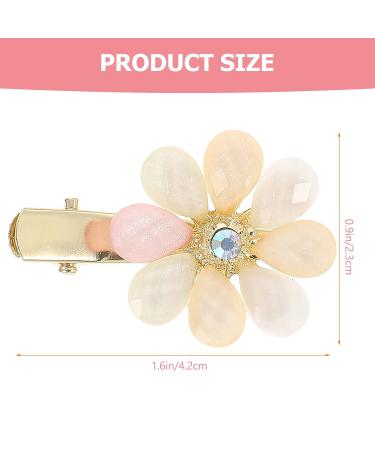 KALLORY Women's Acrylic Flower Hair Clips - 4pcs Rhinestone Bobby Pins for Girls & Women - Buy Online on SooperMarket.com