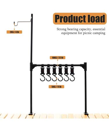 Folding Camping Hanging Rack | Portable Collapsible Lantern Stand Pole Holder - Buy Online on SooperMarket.com