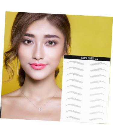 Gogogmee 2 Pairs Cosmetic Eyebrow Sticker Artificial Eyebrow Patch Eyebrow Stickers Water Proof Makeup Tools 21x15cm Black - Buy Online on SooperMarket.com