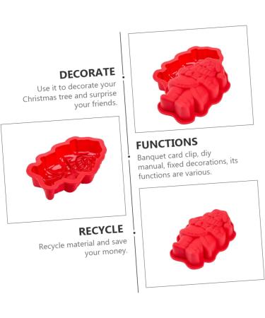 PRETYZOOM 2 Pcs Baking Mold Christmas Cookie Shape Christmas Resin Moulds Xmas Silicone Xmas Embossing Silicone Christmas Chocolate Molds Sandwich Xmas Molds Candle Silica Gel Fudge 18.2X11.5X3CM As Shown - Buy Online on SooperMarket.com