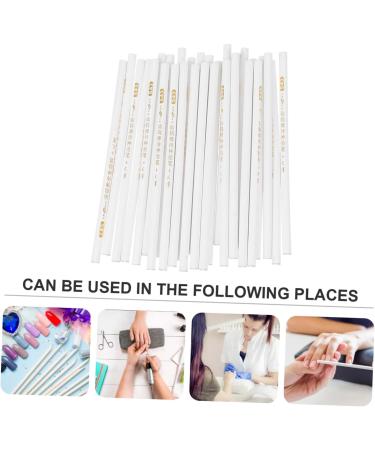 minkissy 90 Pcs Sticky Pen Manicure Dotting Pen Nail Painting Pen Nail Art Tools Para U as Crystal Picker Manicure Tools Bead Picker Pen Nail Dotting Pen Supply Wax Accessories French White - Buy Online on SooperMarket.com