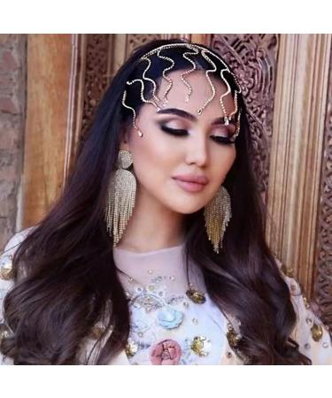 JSGHGDF Crystal Bridal Headband Wedding MedusaHeadband Snake RhinestoneSnake Headband Snake HeadChain MedusaCrown Headpiece Gold - Buy Online on SooperMarket.com