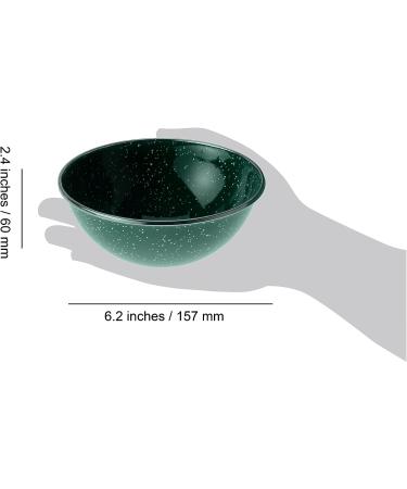 GSI Outdoors 25214 Enamelware Mixing or Cereal Bowl 6.2 Inch - Green | Durable Camping Bowl - Buy Online on SooperMarket.com