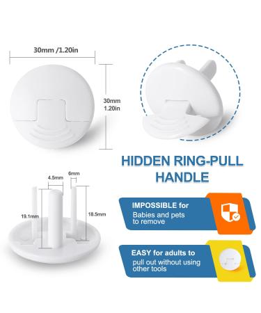 PRObebi Outlet Covers Baby Proofing - 38 Pack White Plug Covers for Electrical Outlets | Child Proof Socket Covers for Home & Office | Easy Installation, Protect Babies (A-White) - Buy Online on SooperMarket.com