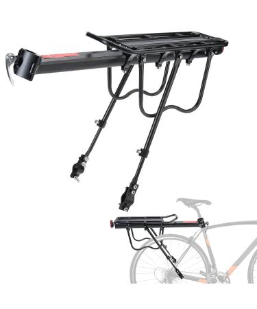 WerkWeit Rear Bike Rack Full Quick Release Bike Rear Rack 110lb Capacity Adjustable Bike Cargo Rack Bike Luggage Carrier Rack Aluminum Alloy Bike Accessories Racks Half Quick Release
