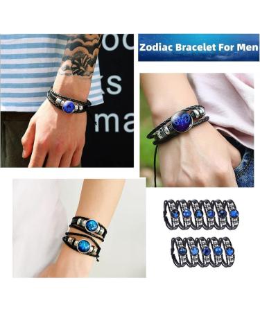 TURSHI Signs Spirit Bracelet 12 Constellation Handmade Bead Woven Multilayer Leather Bracelet Handmade Multilayer Adjustable 12 Constellation Bracelets Glow In The Dark Bracelet for Women Men Gemini: - Buy Online on SooperMarket.com