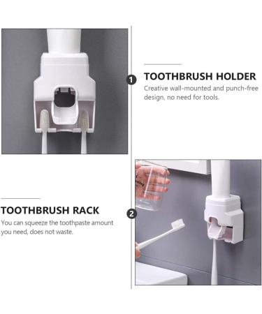 Elzey Wall-Mounted Electric Toothbrush Holder - Multi-Purpose Stand for Toothbrushes & Toothpaste - White | International Shipping Available - Buy Online on SooperMarket.com