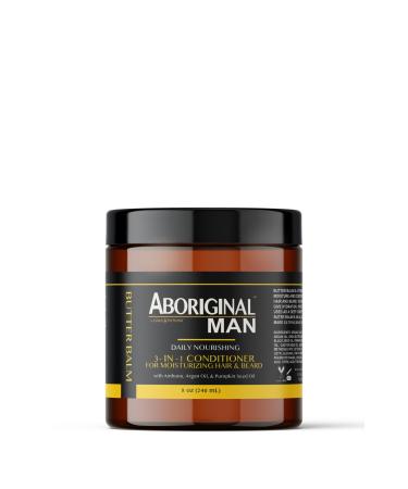 Curls & Potions Aboriginal Man Butter Balm Softens Thickens Hydrates Promotes Growth for Men's Beard & Hair Care