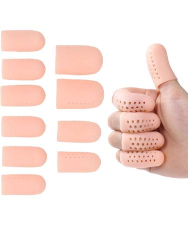 Gel Toe and Finger Cap Protectors - 5 Pairs for Missing or Ingrown Toenails, Corns, Blisters, Hammer Toe Relief - Buy Online on SooperMarket.com