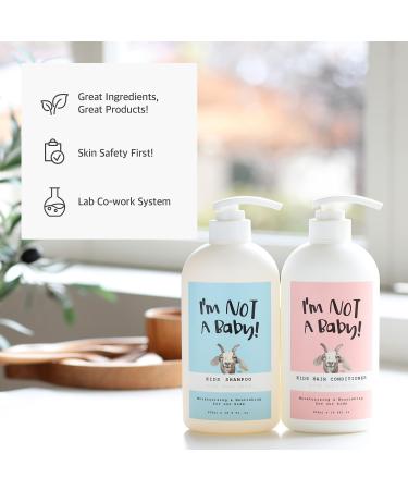 Kids Shower Gift Set | Plant-Based Goat Milk Shampoo & Conditioner | Dermatologist Tested Allergen-Free Cruelty-Free for Dry Sensitive Skin & Scalp - Buy Online on SooperMarket.com