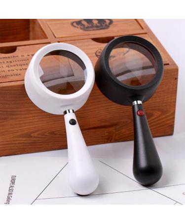 XENITE Magnifying Glass High-Definition Magnifying Glass 20 Times Handheld Light with LED Lights High-time Maintenance Identification Elderly Students Children Reading Magnifying Glass (Color : WH M - Buy Online on SooperMarket.com