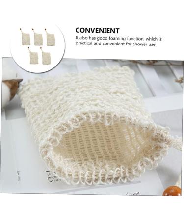 Healeved 25 Pcs Soap Bag Exfoliating Soap Pocket Mesh Soap Saver Pouch Soap Saver Pouch Bag Sisal Beige - Buy Online on SooperMarket.com