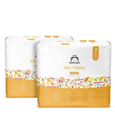 Amazon Brand - Mama Bear Diapers XXL+ Size 7 (16kg+) White 64 Count (2 Packs of 32) Size 7 (64 Count)