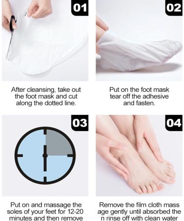 Foot Peel Mask for Hard Skin 2 Pairs Foot Care Foot Moisturiser Exfoliating Sock Hydrating Peeling Foot Mask Foot Exfoliator Foot Masks for Callus Remove Repair Cracked Heel Dead Dry Skin(Rose) - Buy Online on SooperMarket.com