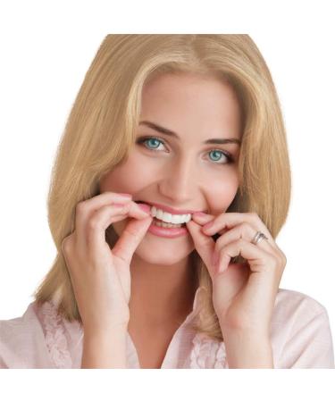 4-Piece Snap-In Veneers - Comfort Fit Fake Teeth for Perfect Smile | Beautiful Dentures for Broken Teeth - Buy Online on SooperMarket.com