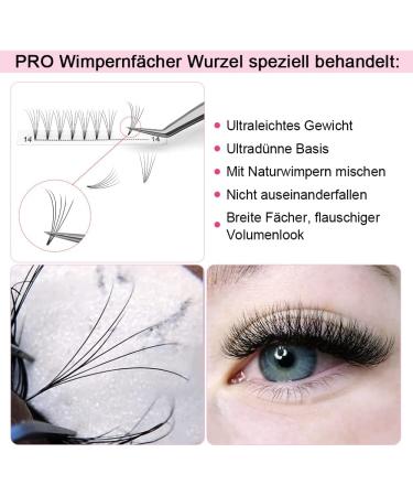 5D-C-0.07-13mm Short Stem Pre Made Fan Eyelash Extensions - Russian Volume Lashes 0.07 0.10 - Buy Online on SooperMarket.com