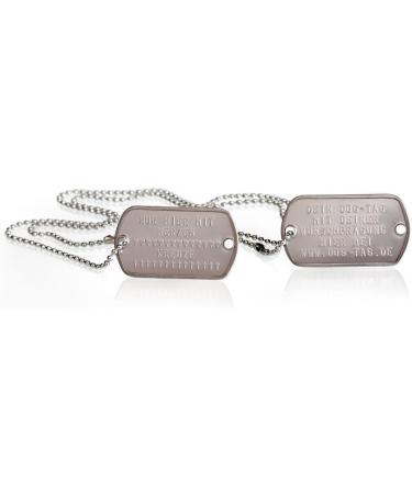 Personalized Dog ID Tags Set - 2 Chains & Silencers | Custom Embossing | Military Style Rambo Design - Buy Online on SooperMarket.com