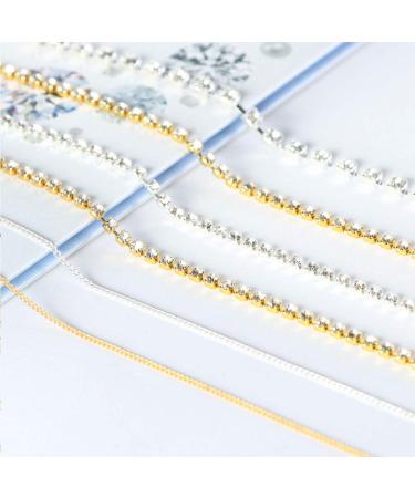 Nail Chains Set - 4 Packs of 24 Gold & Silver Metal Punk Pendant Ornaments for Nail Art DIY - Women's Nail Supplies - Buy Online on SooperMarket.com